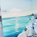 Santorini Greece Mural - churches