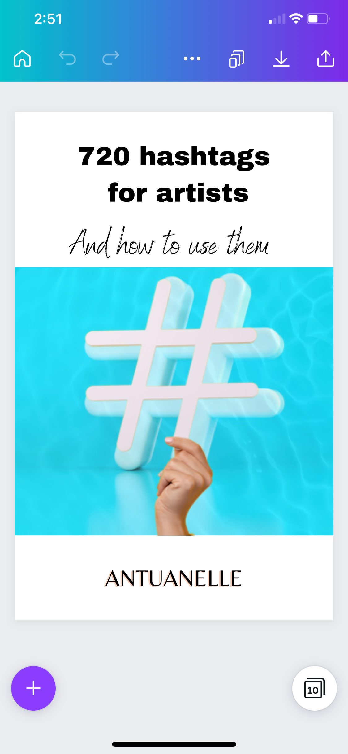 E-book : 720 hashtags for artists