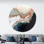 Black and White Crystal Geode 2. Blue Sapphire. Round ACRYLIC PLEXIGLASS ROUND