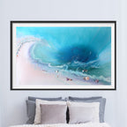 Abstract Ocean. Tropical Teal and pink. Bounty. Art Print. Antuanelle 1 Bounty Limited Edition Print