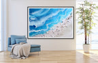 Abstract Ocean. Vivid Blue Beach. Bali Utopia 3. Art Print. Antuanelle Ocean Artwork. Limited Edition Print