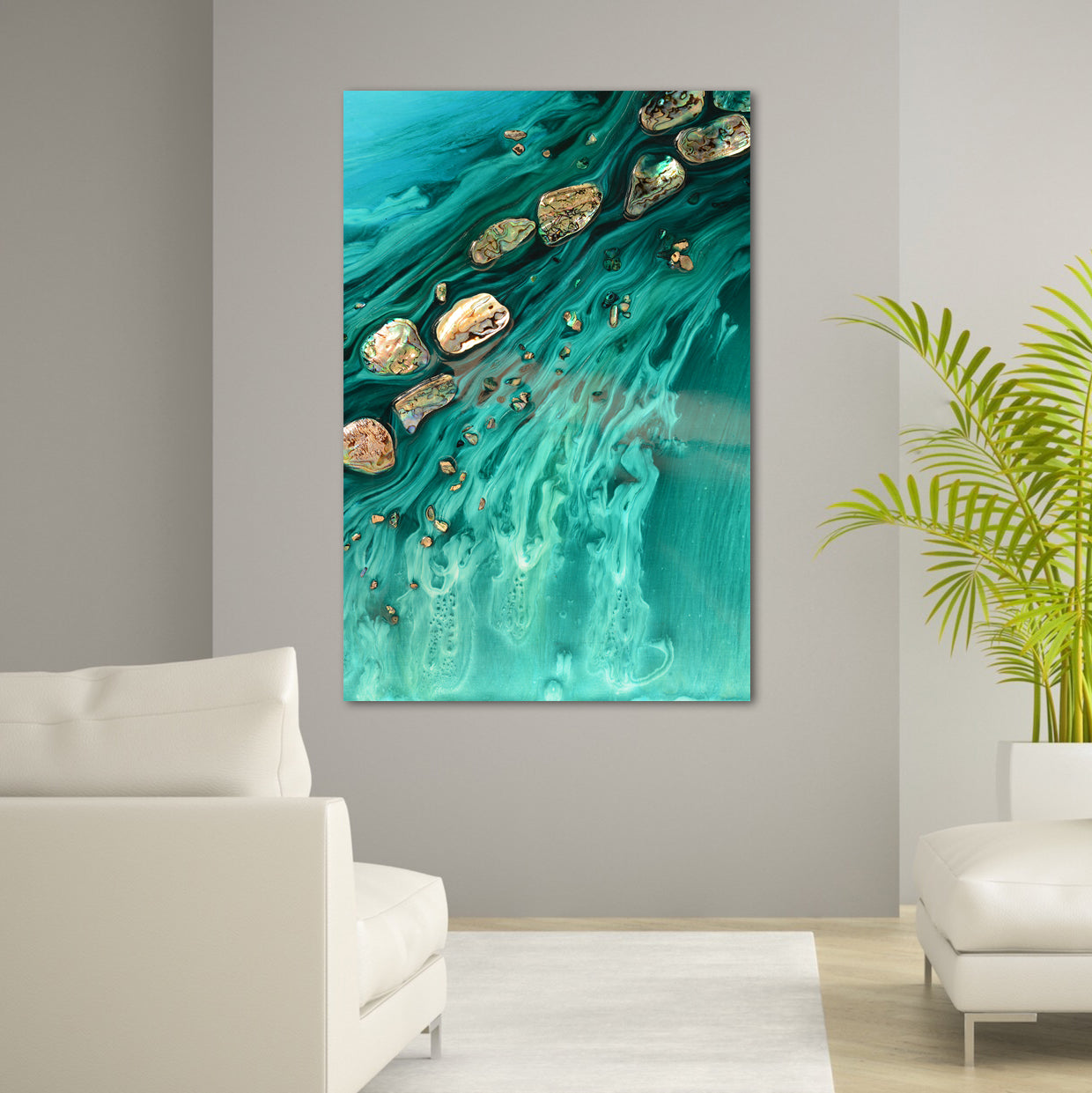 Abstract Ocean Artwork. Rise Above Seashells 1. Art Print. Antuanelle 2 Limited Edition Print