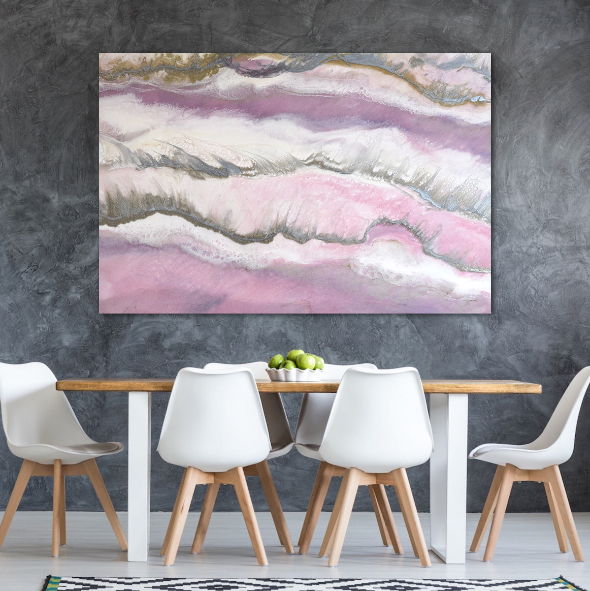 Abstract wave. Pastel Pink Ocean. Blush Sands 3. Art Print. Antuanelle 2 Waves Limited Edition Print