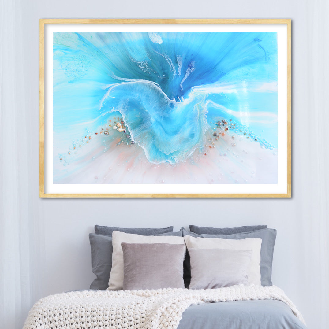 Abstract Ocean. Light Blue. Coogee Vibe 2. Art Print. Antuanelle 6 Ocean Artwork. Limited Edition Print