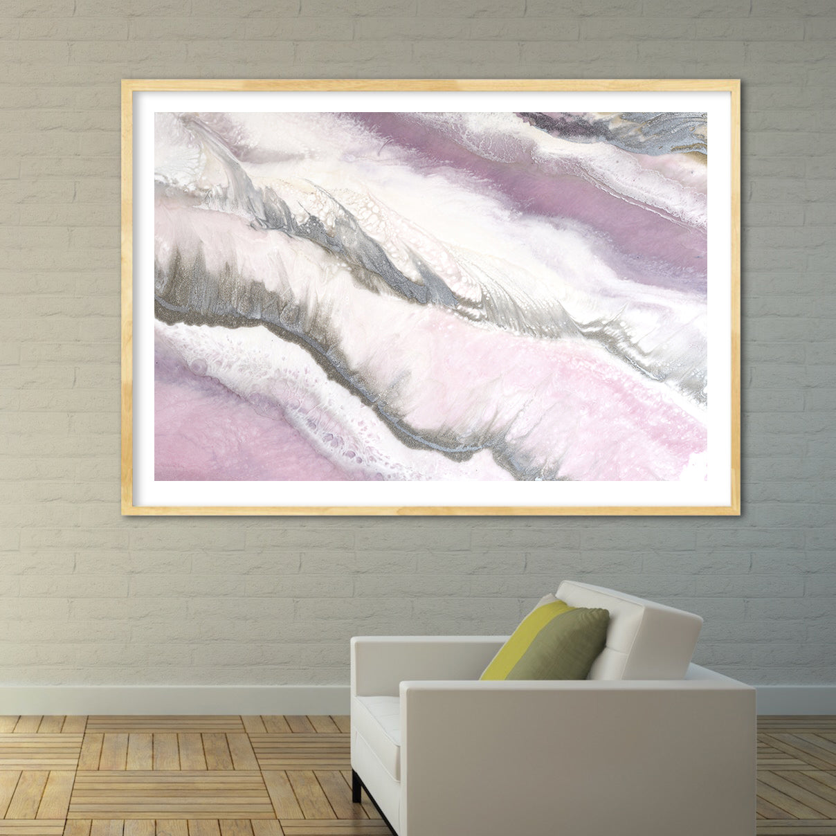 Abstract Artwork. Pink and Grey. Blush Sands 2. Art Print. Antuanelle 6 Limited Edition Print