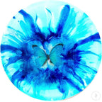 Custom Artwork. Blue Butterfly. Abstract Original Antuanelle 2 COMMISSION - Artwork