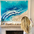 Abstract Artwork. Aqua Ocean. Bali Utopia. Antuanelle. 1 Original COMMISSION - Custom Artwork