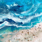 Abstract Artwork. Aqua Ocean. Bali Utopia. Antuanelle. 3 Original COMMISSION - Custom Artwork