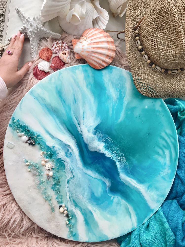 Abstract Ocean Artwork | ANTUANELLE| Whitsundays Vibe 3 Vibes. Original Artwork.