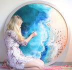 Original artwork. Abstract Coastal. Laguna Beach. Antuanelle 1 Australian Seascape. Artwork. COMMISSION