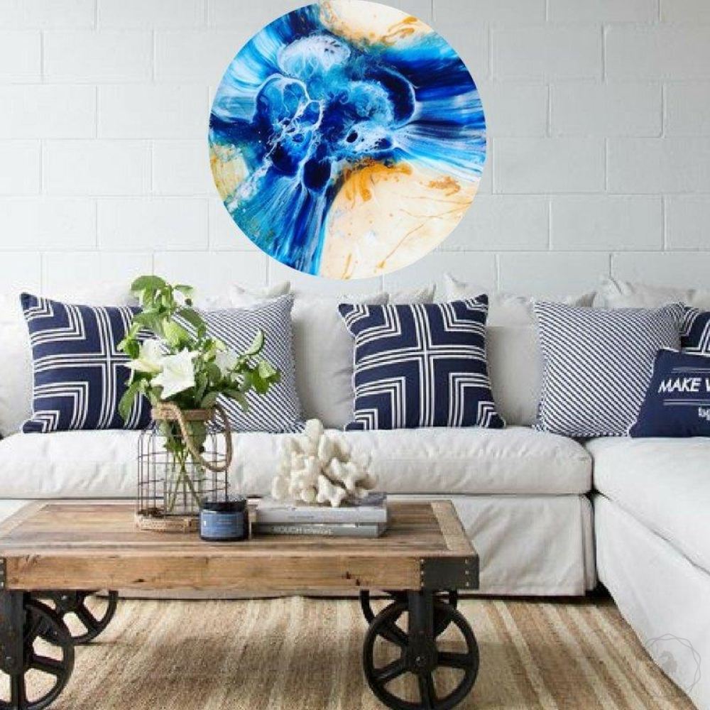 Coastal Resin Artwork | ANTUANELLE | Tu Sei 3 Focus Original Abstract Beach