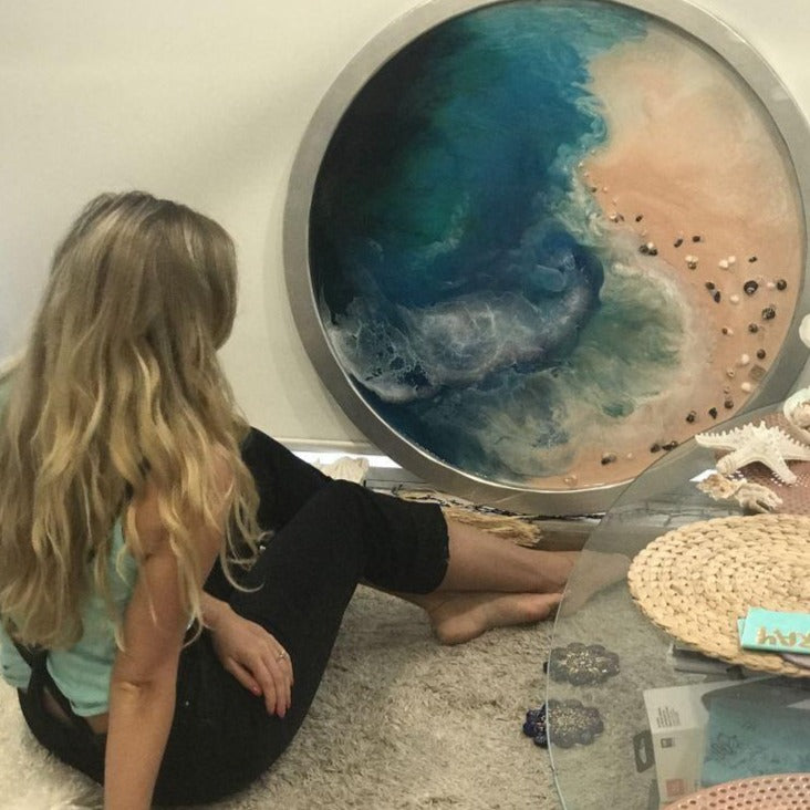 Custom Made. Laguna wave. Abstract Coastline. Original Artwork. Antuanelle 4 COMMISSION - Artwork