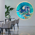 Original Artwork. Abstract Oceanscape. Heart Reef. Antuanelle 2 Seascape. Artwork