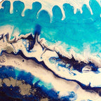 Custom Artwork. Abstract Ocean. Original Sydney Harbour. Antuanelle 2 COMMISSION - Artwork