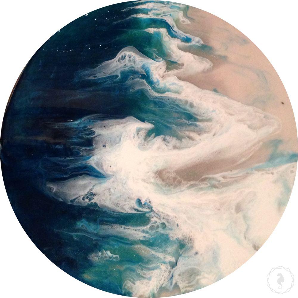 Navy and Teal Artwork. Abstract seascape. Jervis Bay. Antuanelle 1 Seascape. Original Artwork