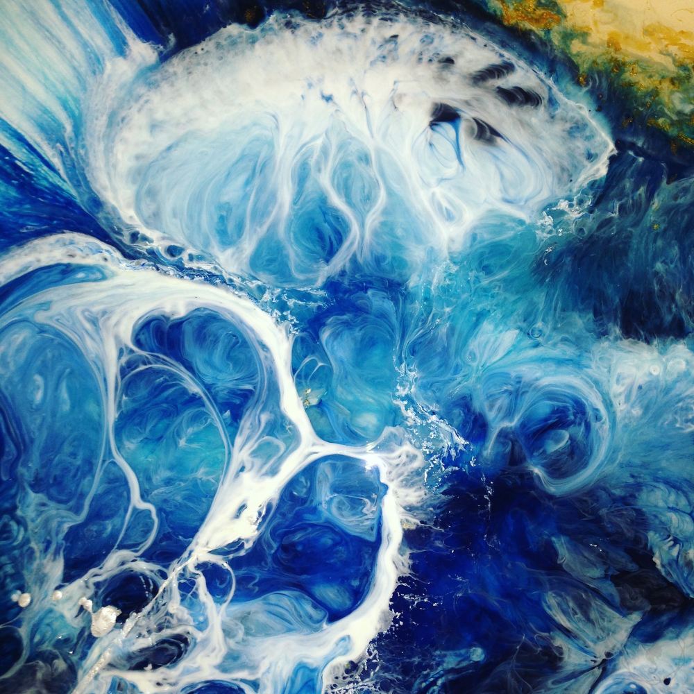 Coastal Resin Artwork | ANTUANELLE | Tu Sei 4 Focus Original Abstract Beach