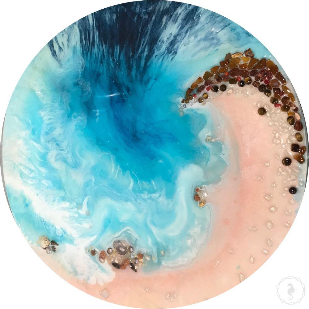 Custom Artwork. Abstract Coastline. Jewell coast. Antuanelle 1 Wave. Original COMMISSION