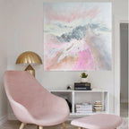 Pink and white. Abstract Artwork. Angelic Dreams. Antuanelle 1 Original Artwork