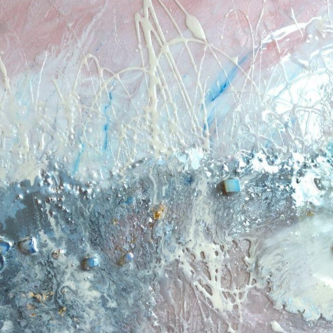 Pink and white. Abstract Artwork. Angelic Dreams. Antuanelle 4 Original Artwork