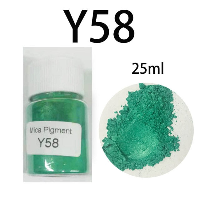 Green Resin Powder Pigments - Collection "Green Ocean"