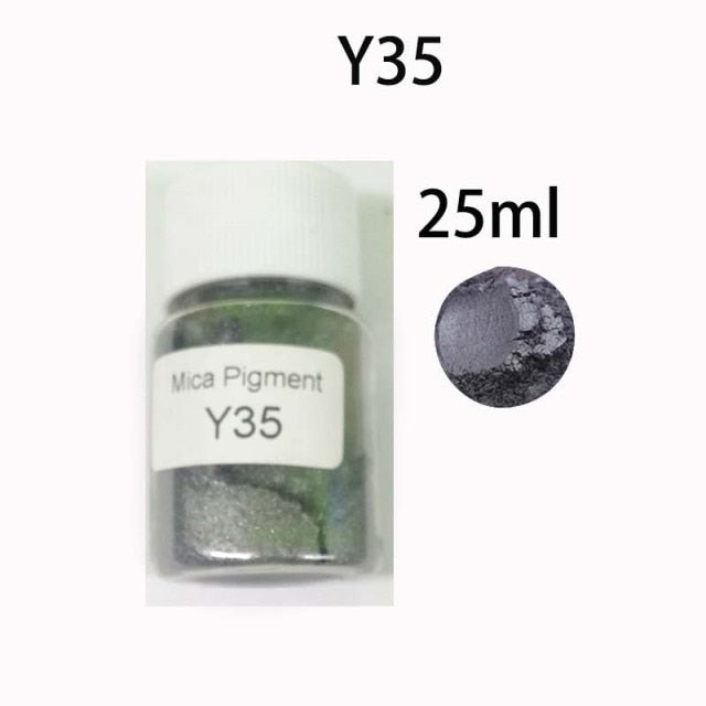 Basic Resin Powder Pigment - Collection "White - Black - Metallic"
