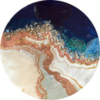 Black and White Crystal Geode 2. Blue Sapphire. Round ACRYLIC PLEXIGLASS ROUND