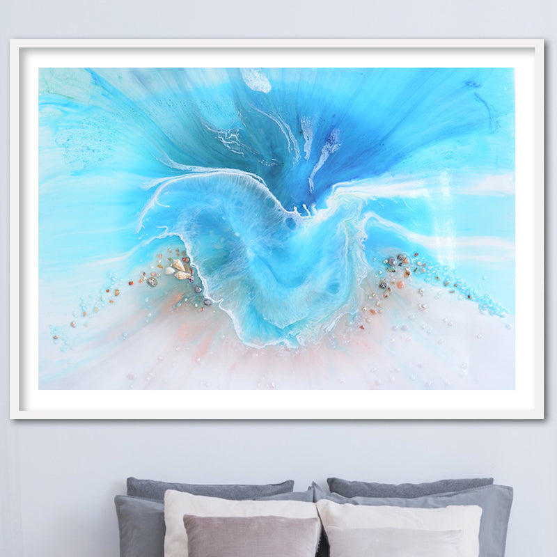 Abstract Ocean. Light Blue. Coogee Vibe 2. Art Print. Antuanelle 1 Ocean Artwork. Limited Edition Print