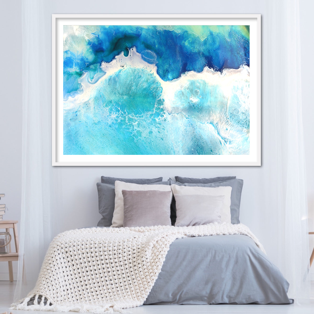 Abstract Sea. Laguna Beach 2 Tropical Artwork. Art Print. Antuanelle 4 Limited Edition Print