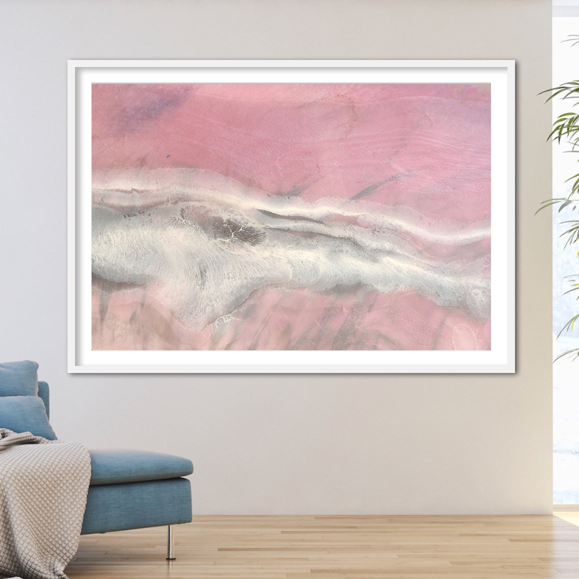 Abstract Coast. Rosy Pink Ocean. Blush Wave. Art Print. Antuanelle 4 Sands Coastal Artwork. Limited Edition Print