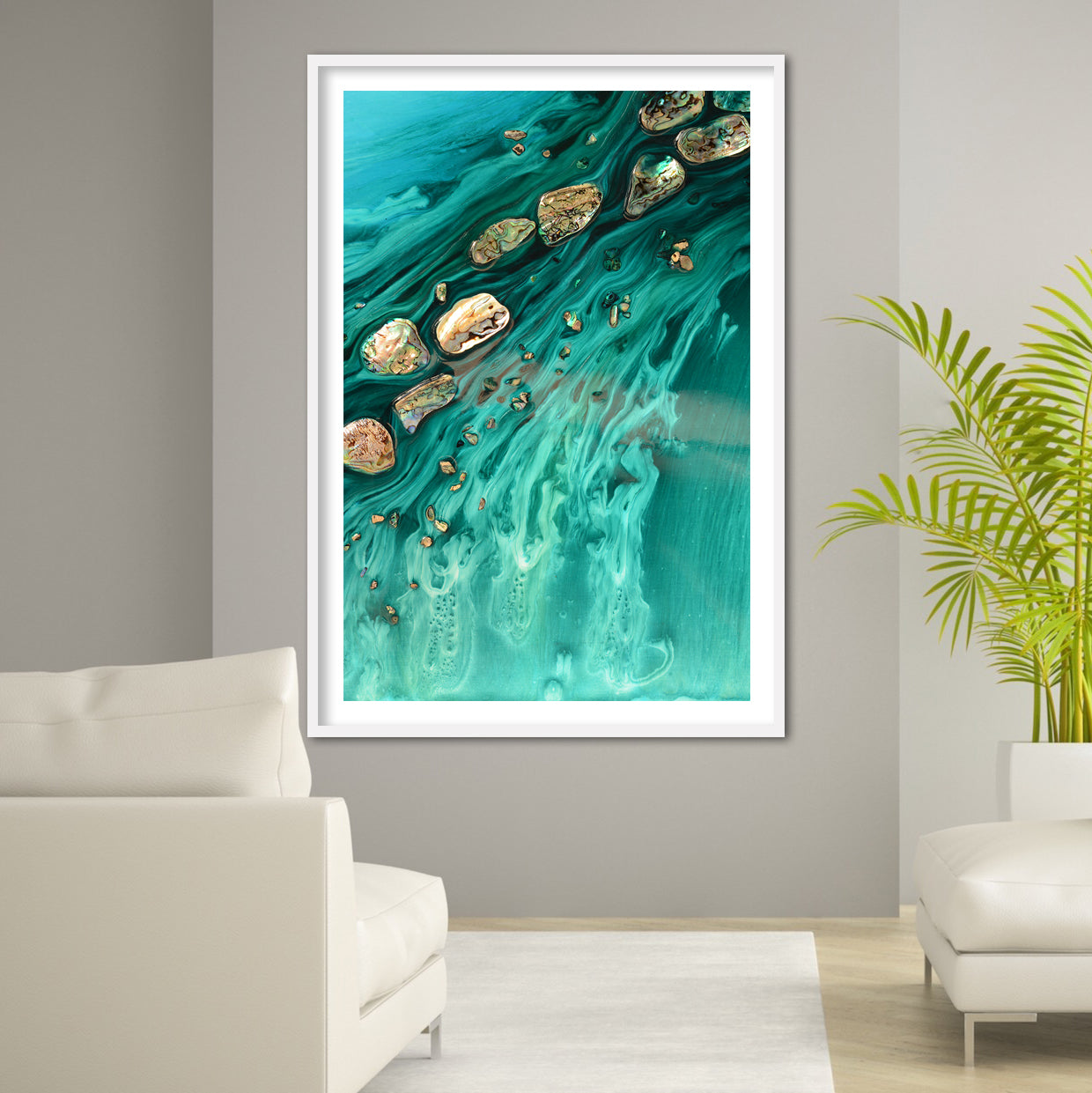 Abstract Ocean Artwork. Rise Above Seashells 1. Art Print. Antuanelle 3 Limited Edition Print